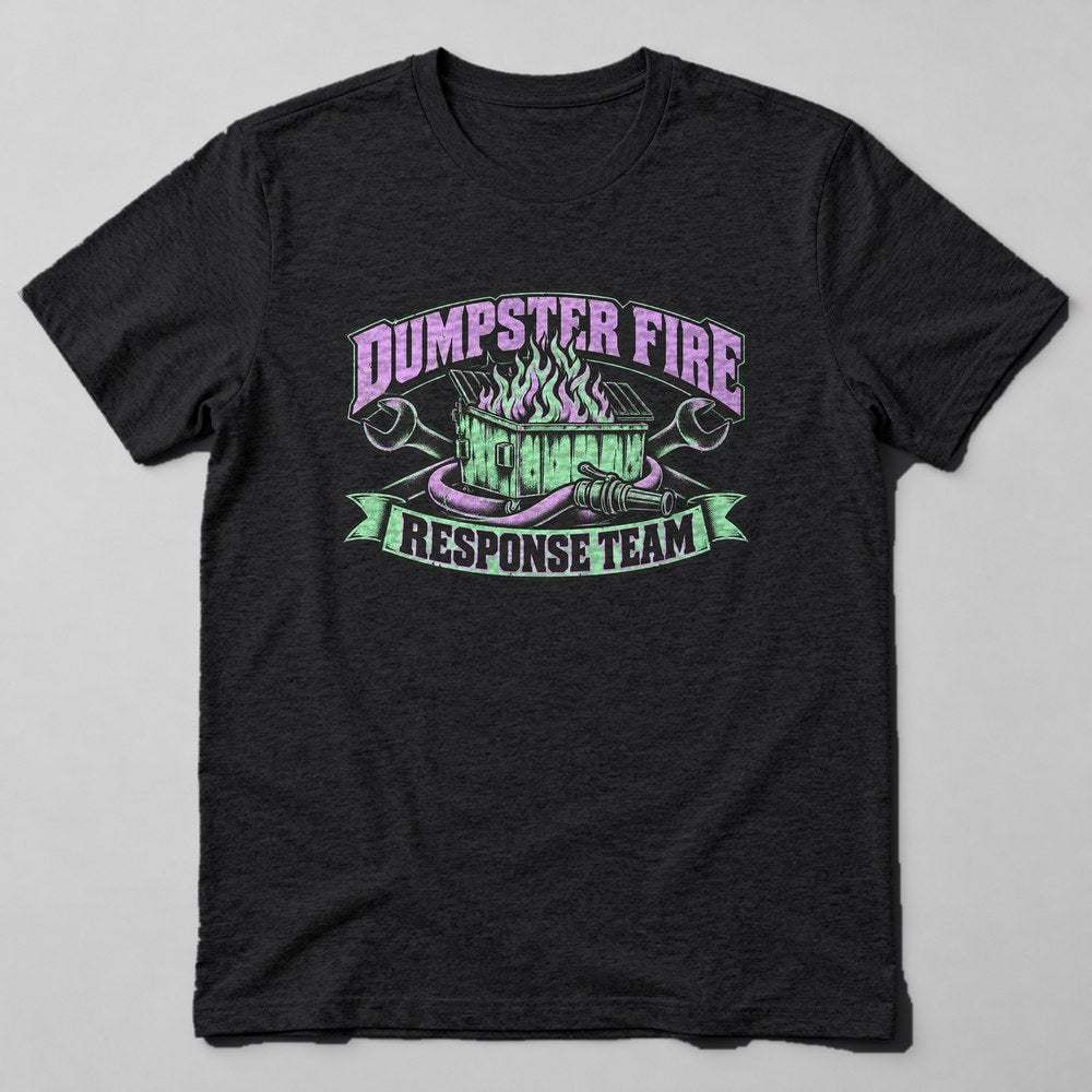 Dumpster Fire Response Team T-Shirt in Black