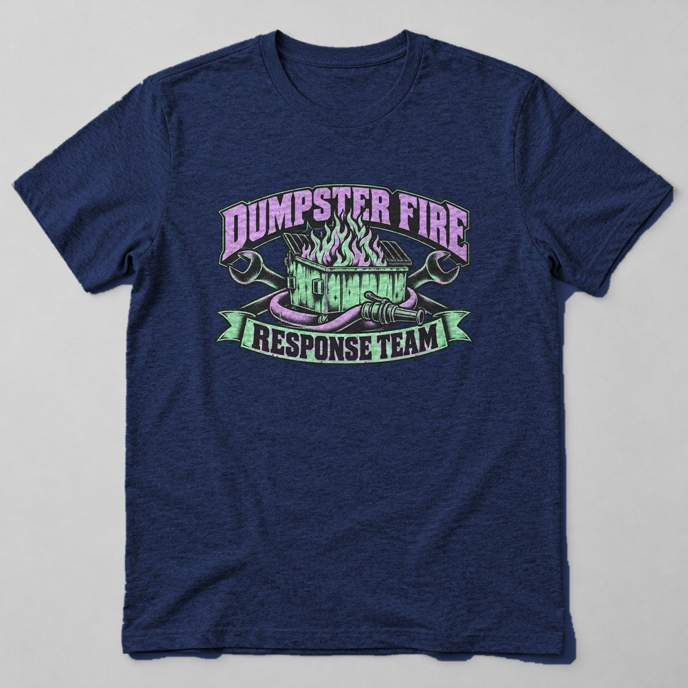 Dumpster Fire Response Team T-Shirt in Navy