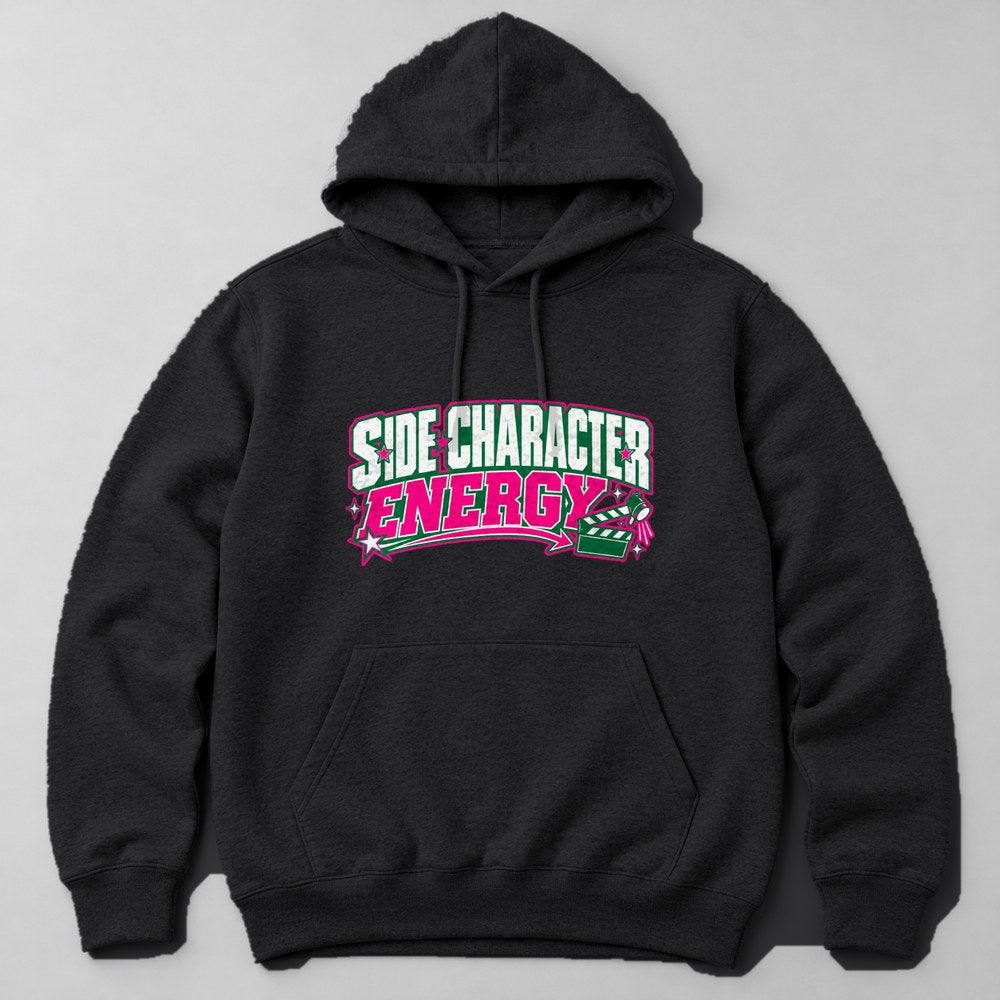 Side Character Energy Hoodie in Black