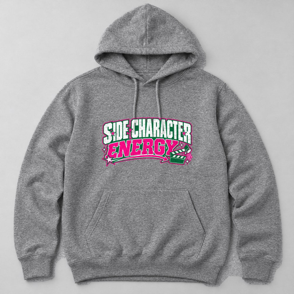 Side Character Energy Hoodie in Heather Grey