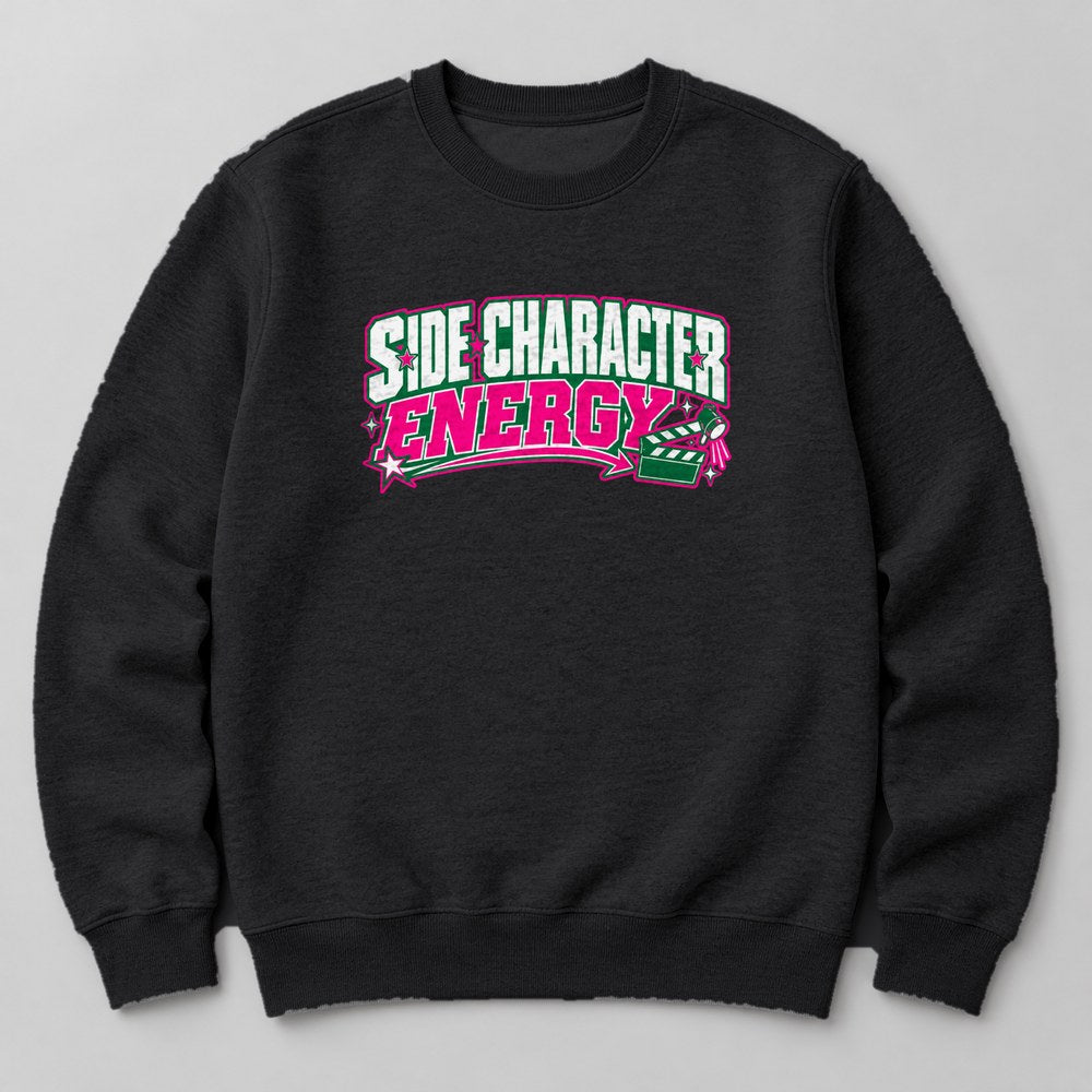 Side Character Energy Sweatshirt in Black