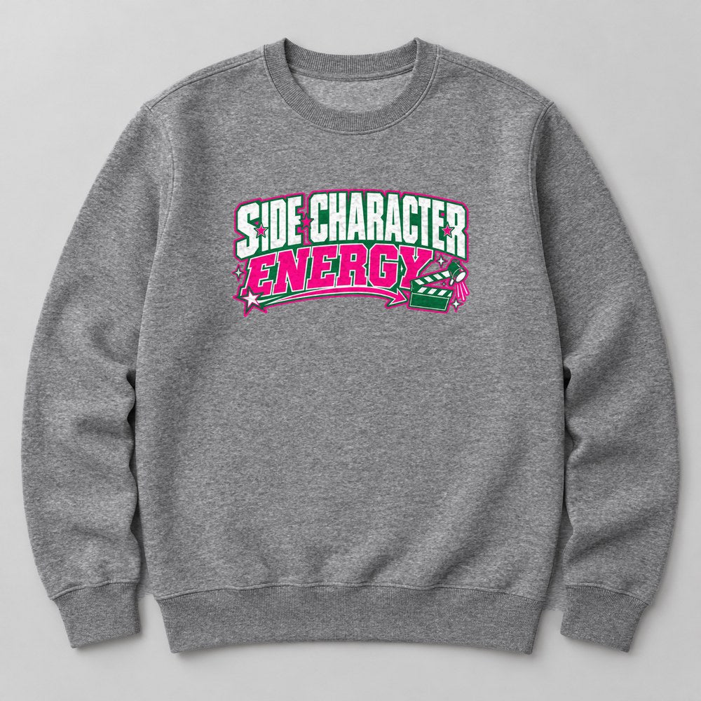 Side Character Energy Sweatshirt in Heather Grey