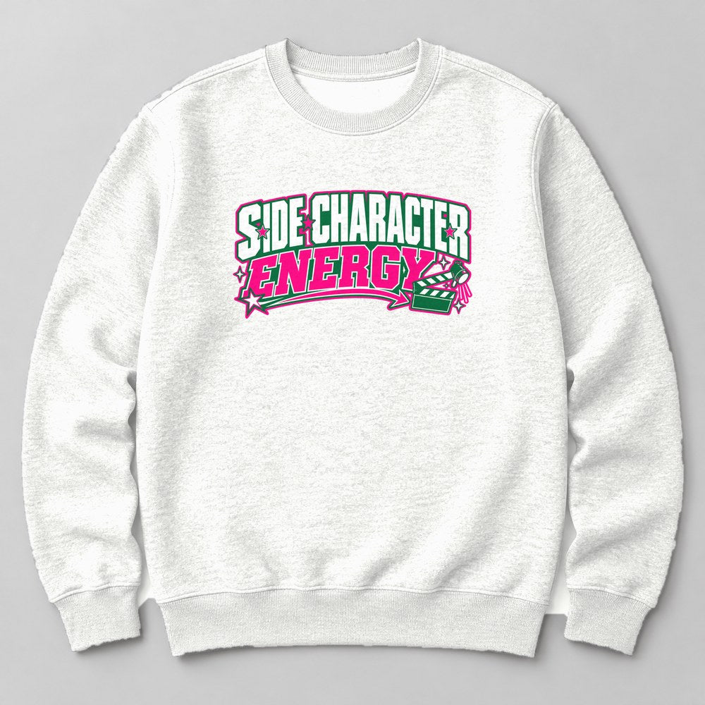 Side Character Energy Sweatshirt in White
