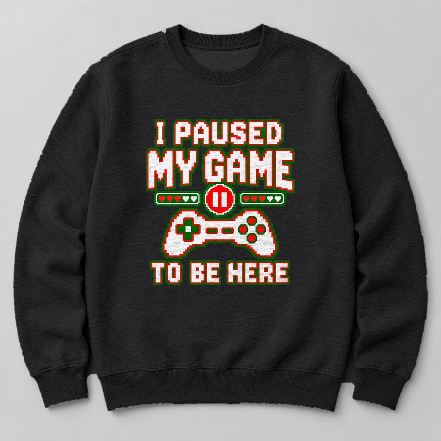 I Paused my Game to Be Here Sweatshirt in Black