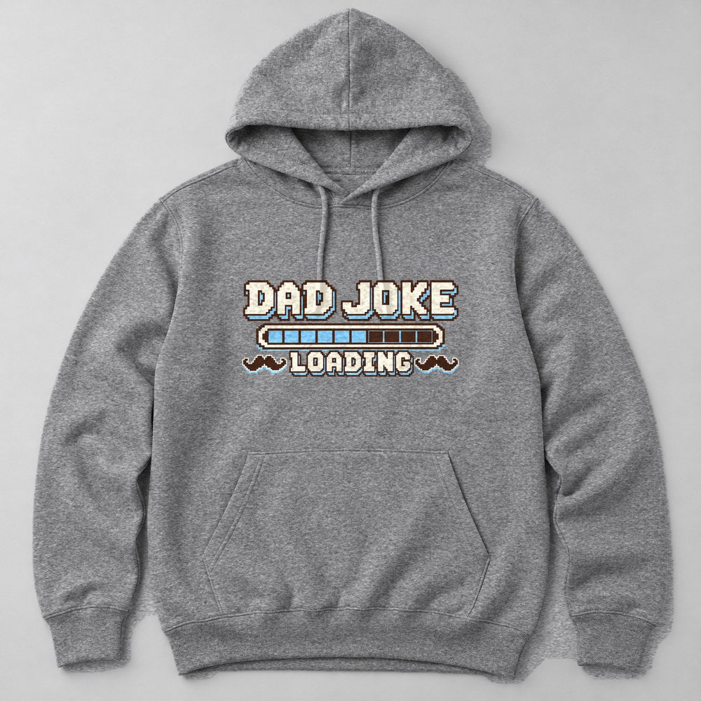 Dad Joke Loading Hoodie in Heather Grey