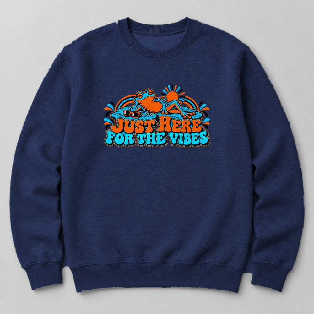 Just Here for the Vibes Sweatshirt in Navy