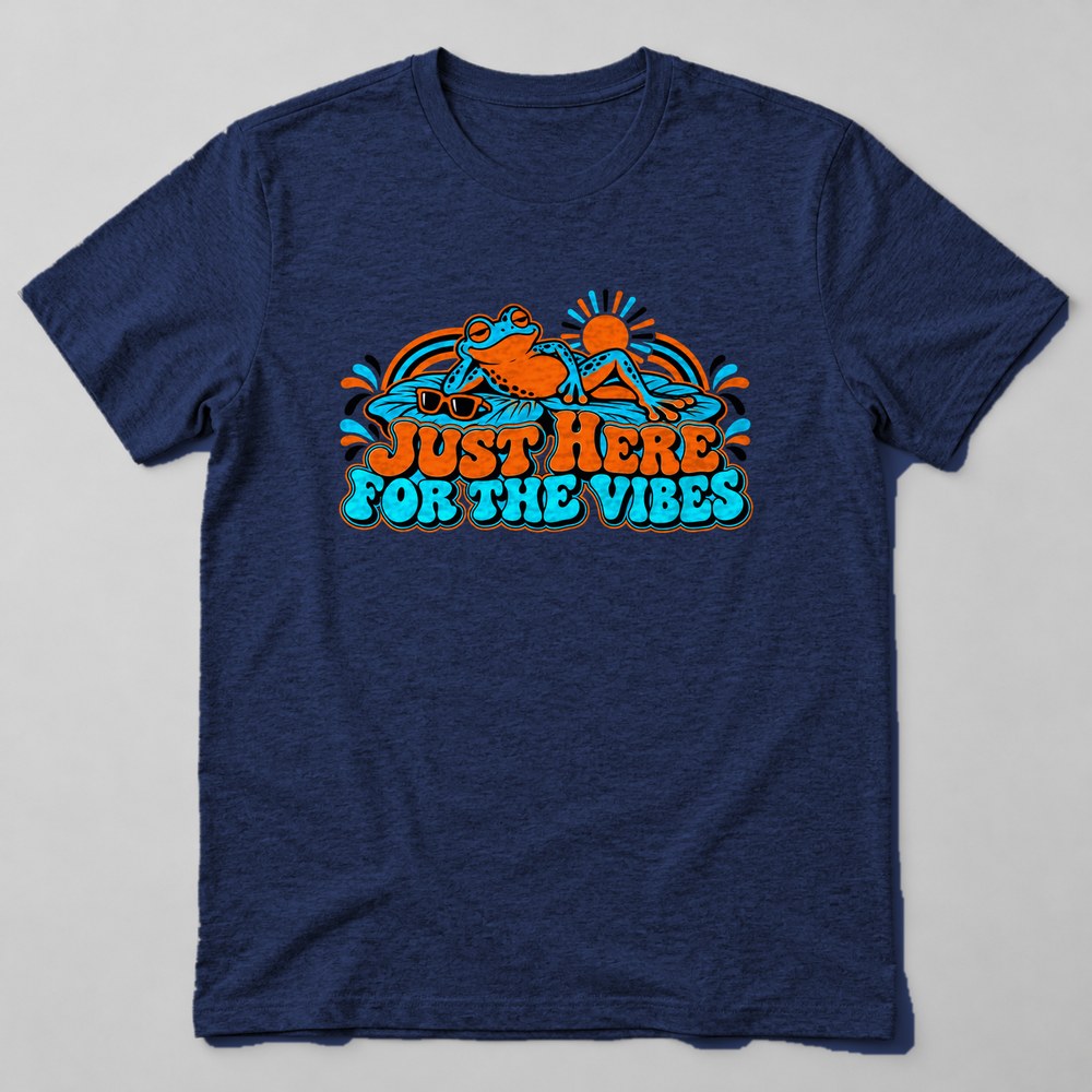Just Here for the Vibes T-Shirt in Navy