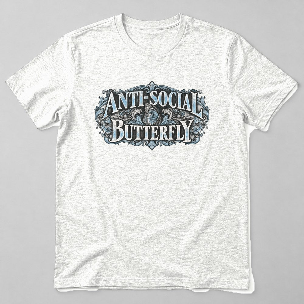 Anti-social Butterfly T-Shirt in White