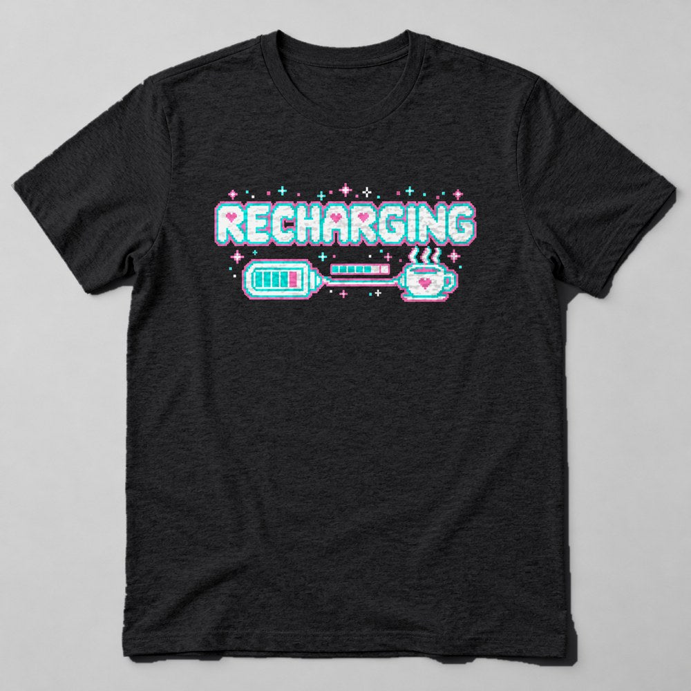 Recharging T-Shirt in Black
