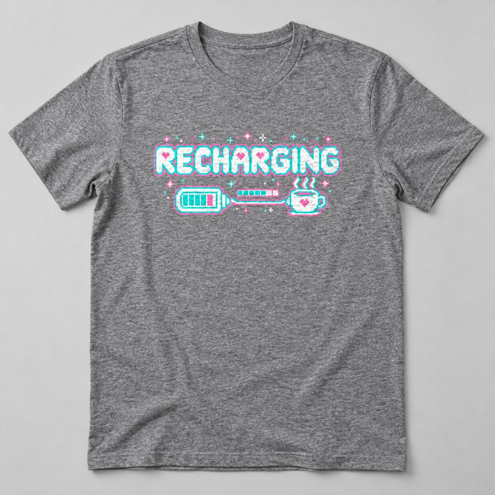 Recharging T-Shirt in Heather Grey