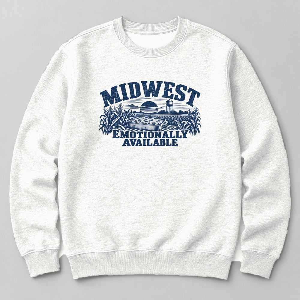 Midwest Emotionally Available Sweatshirt in White