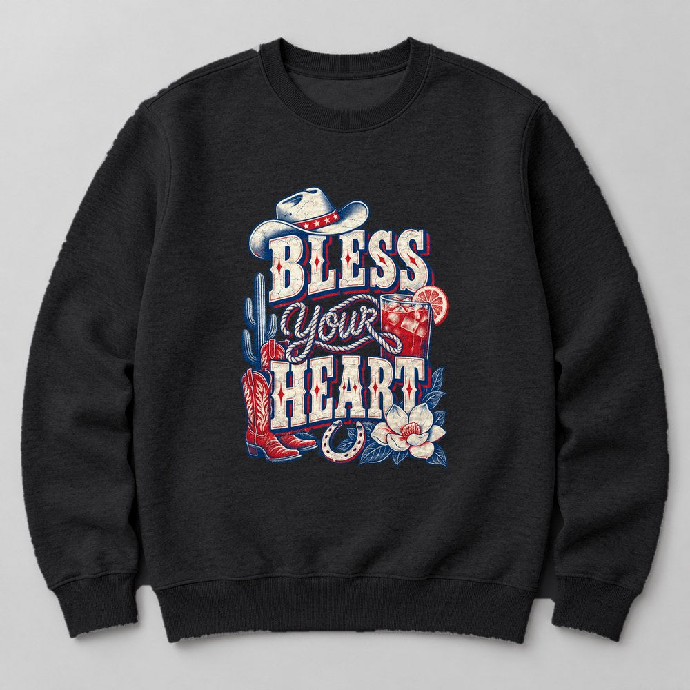 Bless Your Heart Sweatshirt in Black