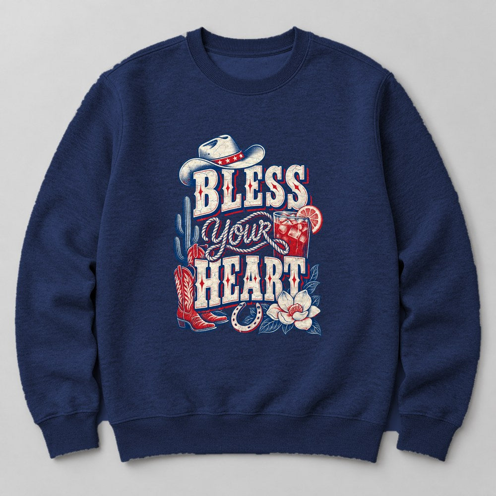 Bless Your Heart Sweatshirt in Navy