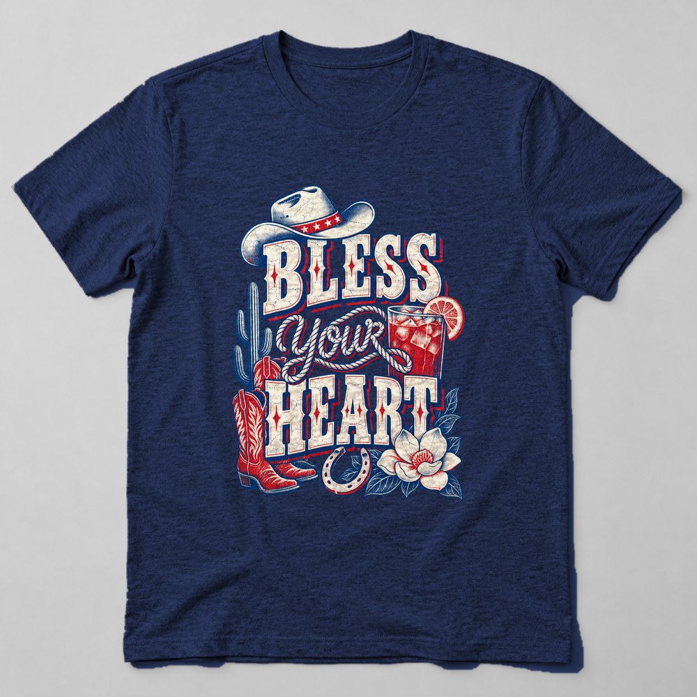 Bless Your Heart T-Shirt in Navy