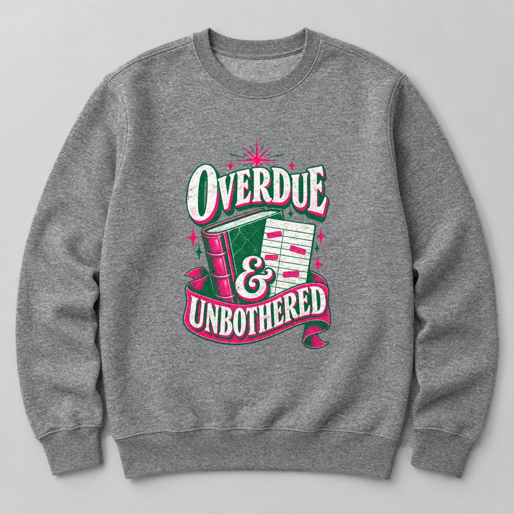 Overdue & Unbothered Sweatshirt in Heather Grey