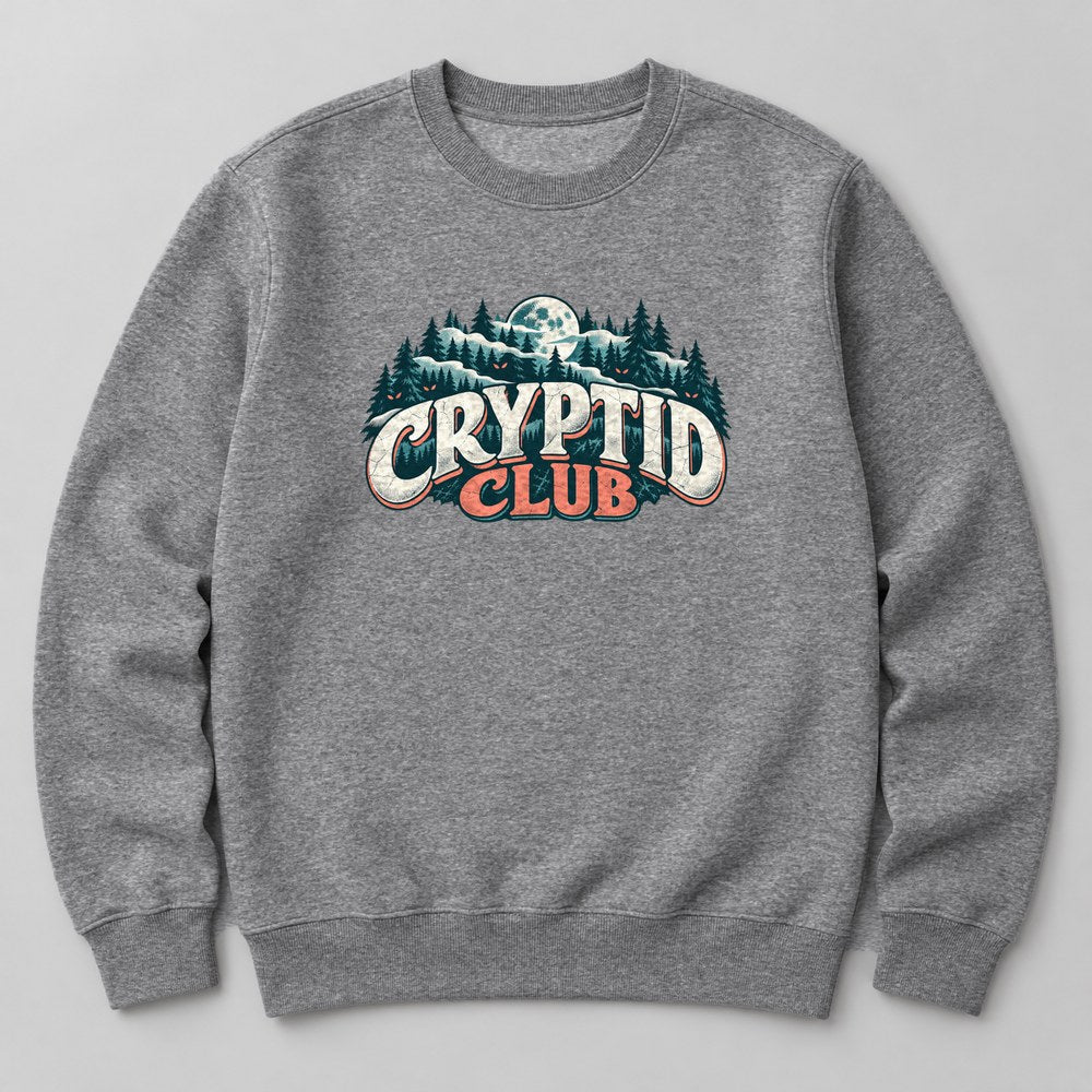 Cryptid Club Sweatshirt in Heather Grey