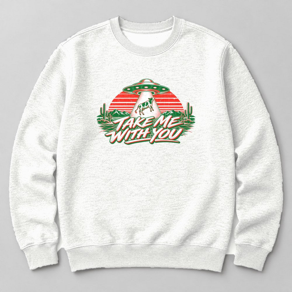 Take Me With You Sweatshirt in White