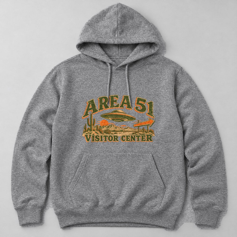 Area 51 Visitor Center Hoodie in Heather Grey