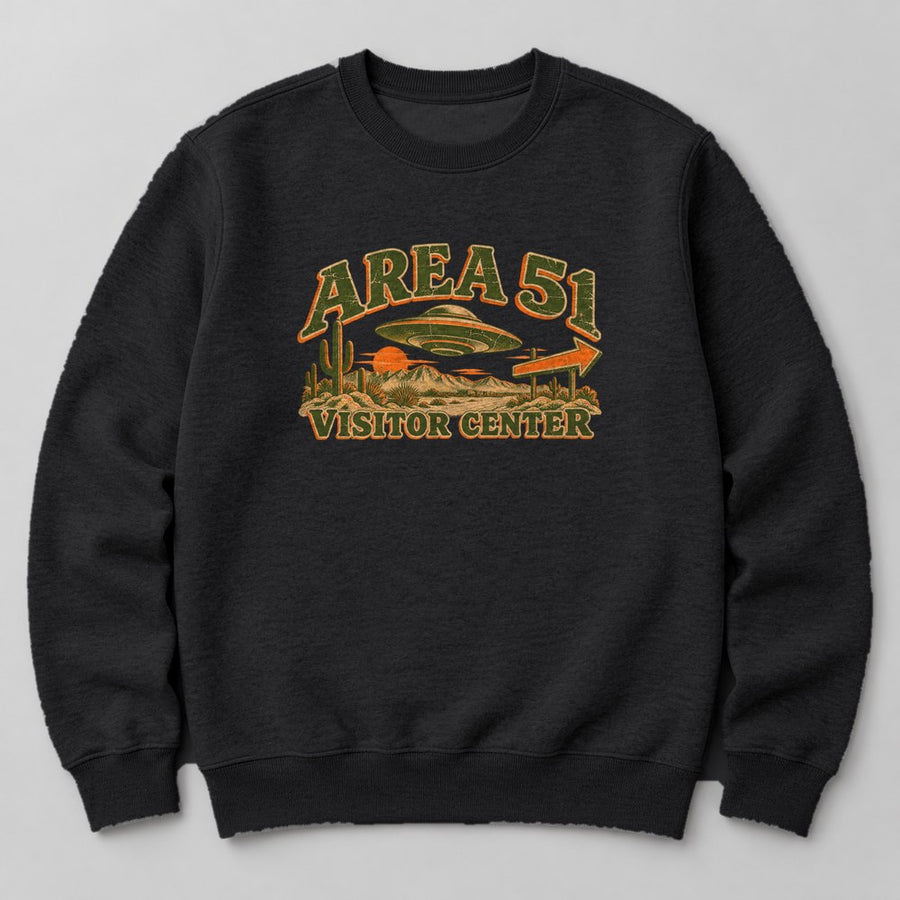 Area 51 Visitor Center Sweatshirt in Black