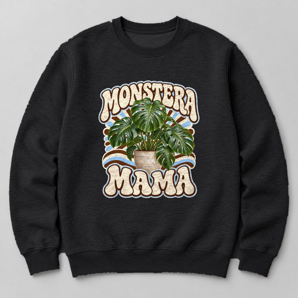 Monstera Mama Sweatshirt in Black