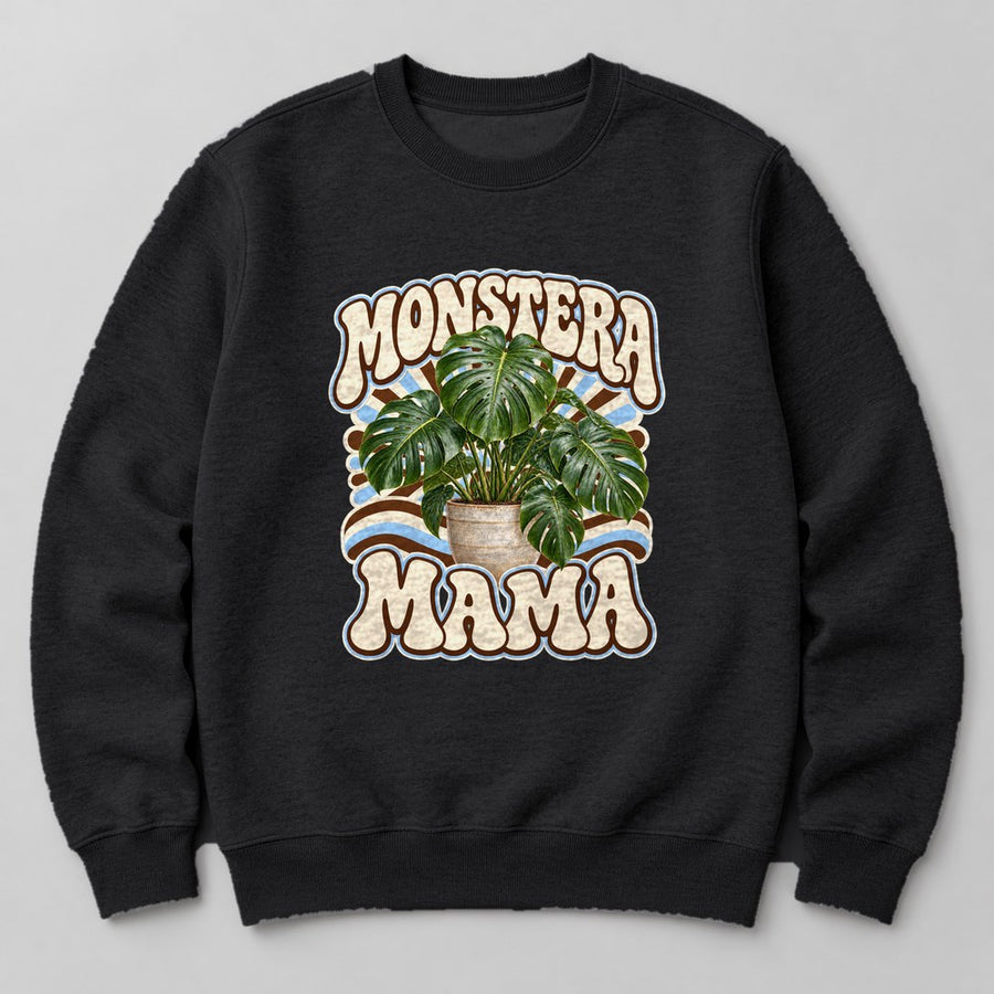 Monstera Mama Sweatshirt in Black