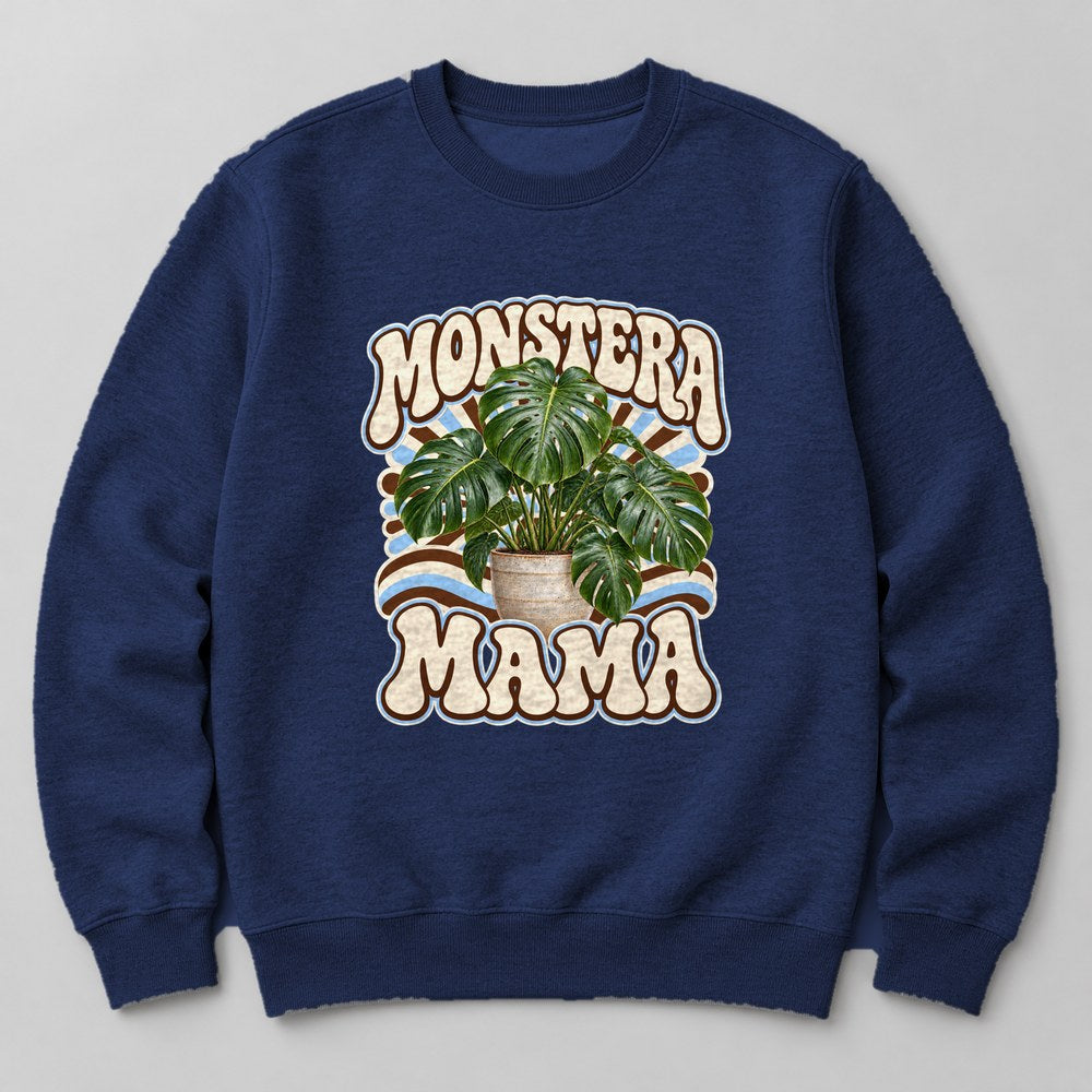 Monstera Mama Sweatshirt in Navy