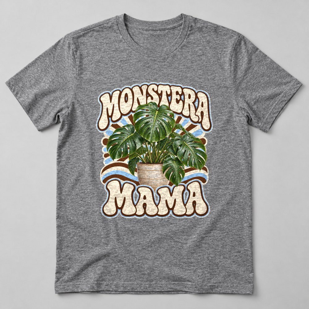 Monstera Mama T-Shirt in Heather Grey