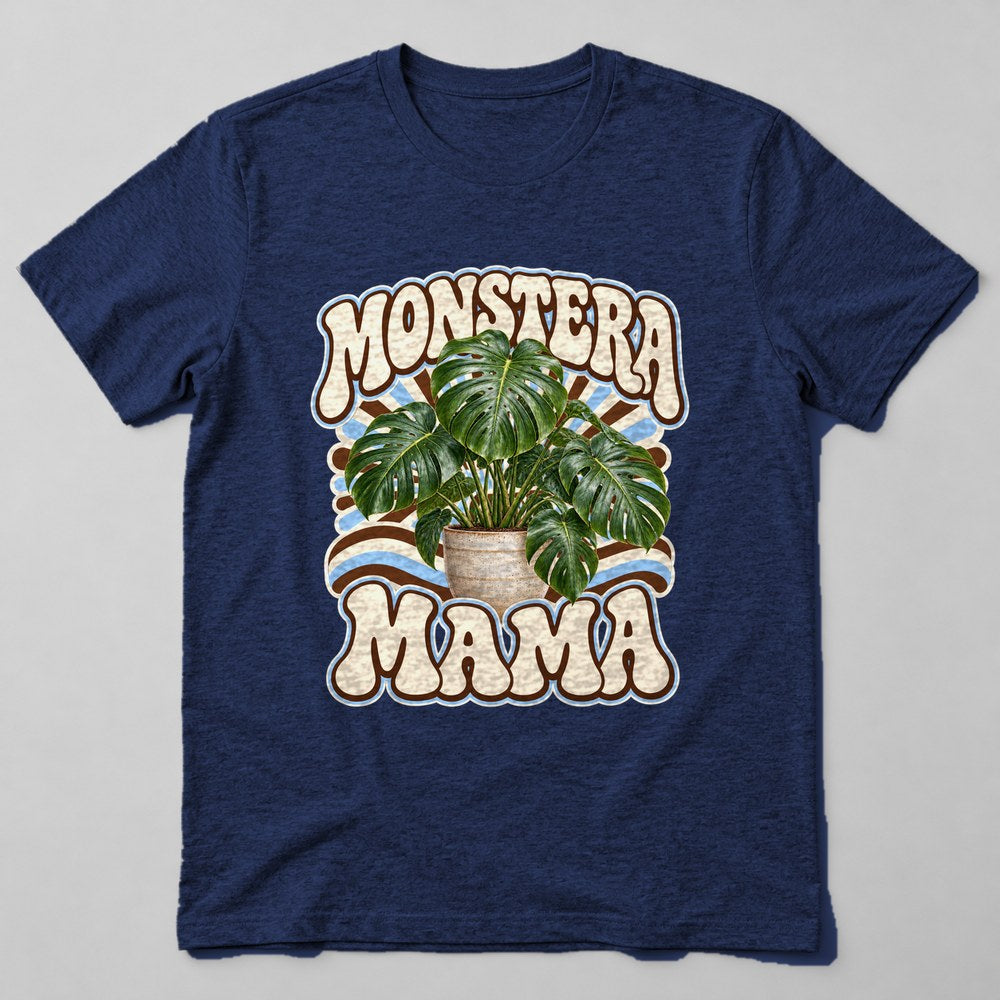 Monstera Mama T-Shirt in Navy