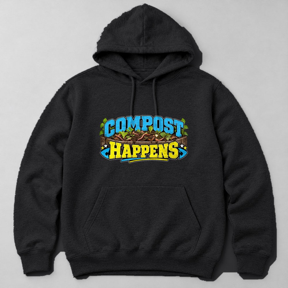 Compost Happens Hoodie in Black