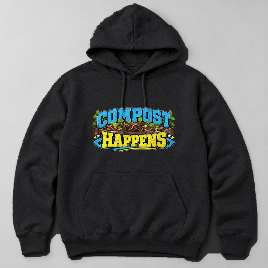 Compost Happens Hoodie in Black