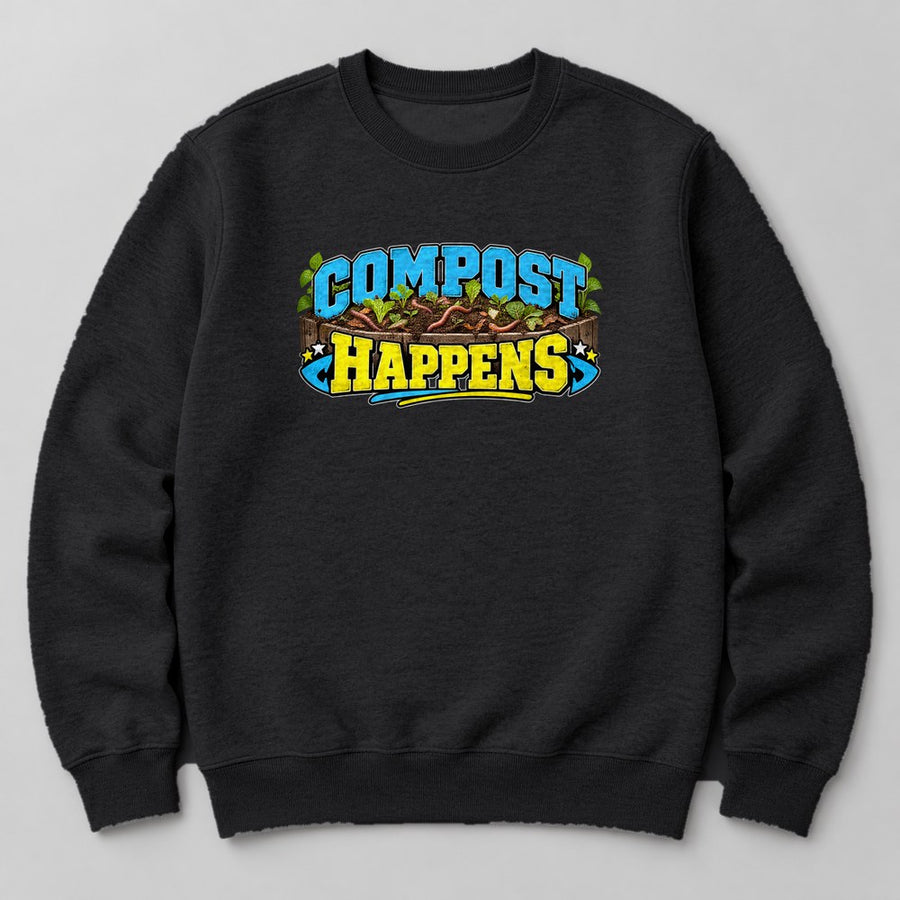 Compost Happens Sweatshirt in Black