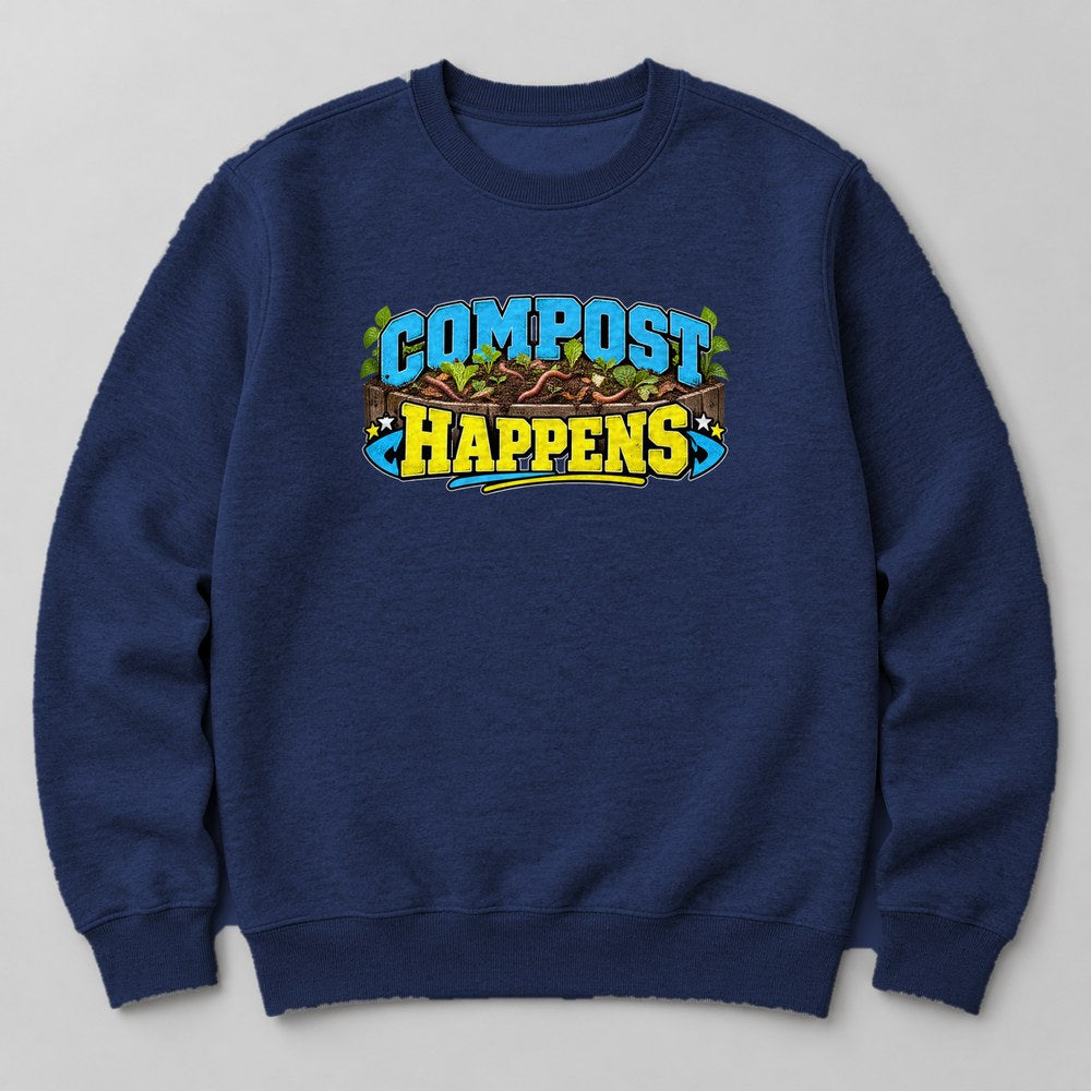 Compost Happens Sweatshirt in Navy