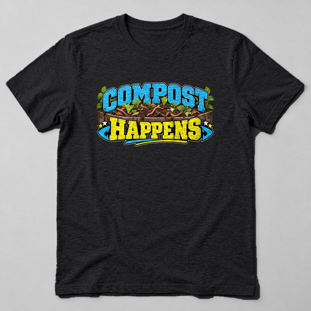 Compost Happens T-Shirt in Black
