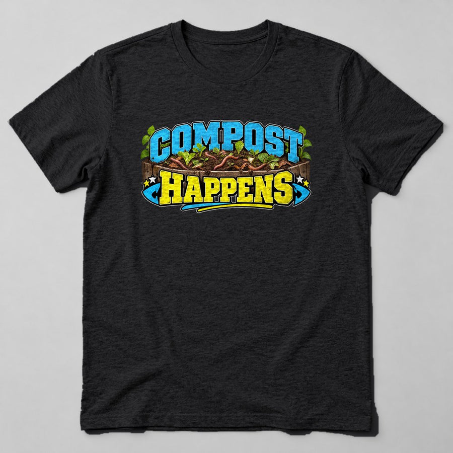 Compost Happens T-Shirt in Black