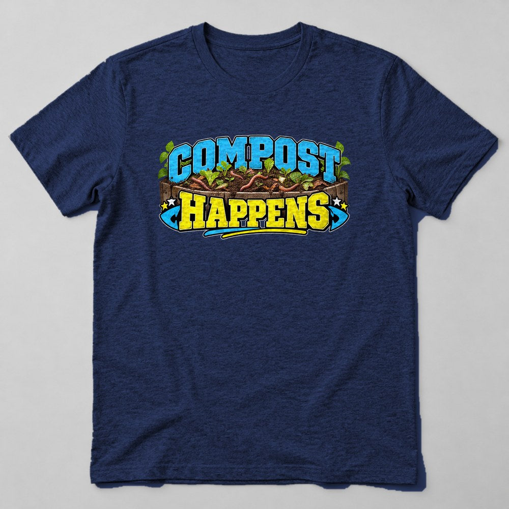 Compost Happens T-Shirt in Navy