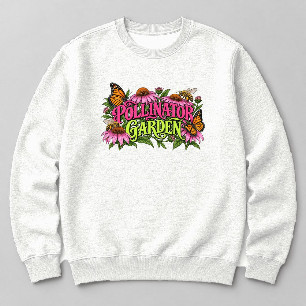 Pollinator Garden Sweatshirt in White