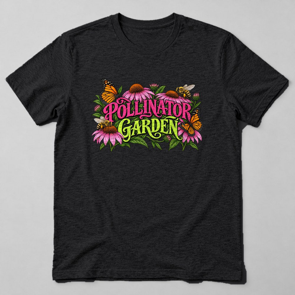 Pollinator Garden T-Shirt in Black
