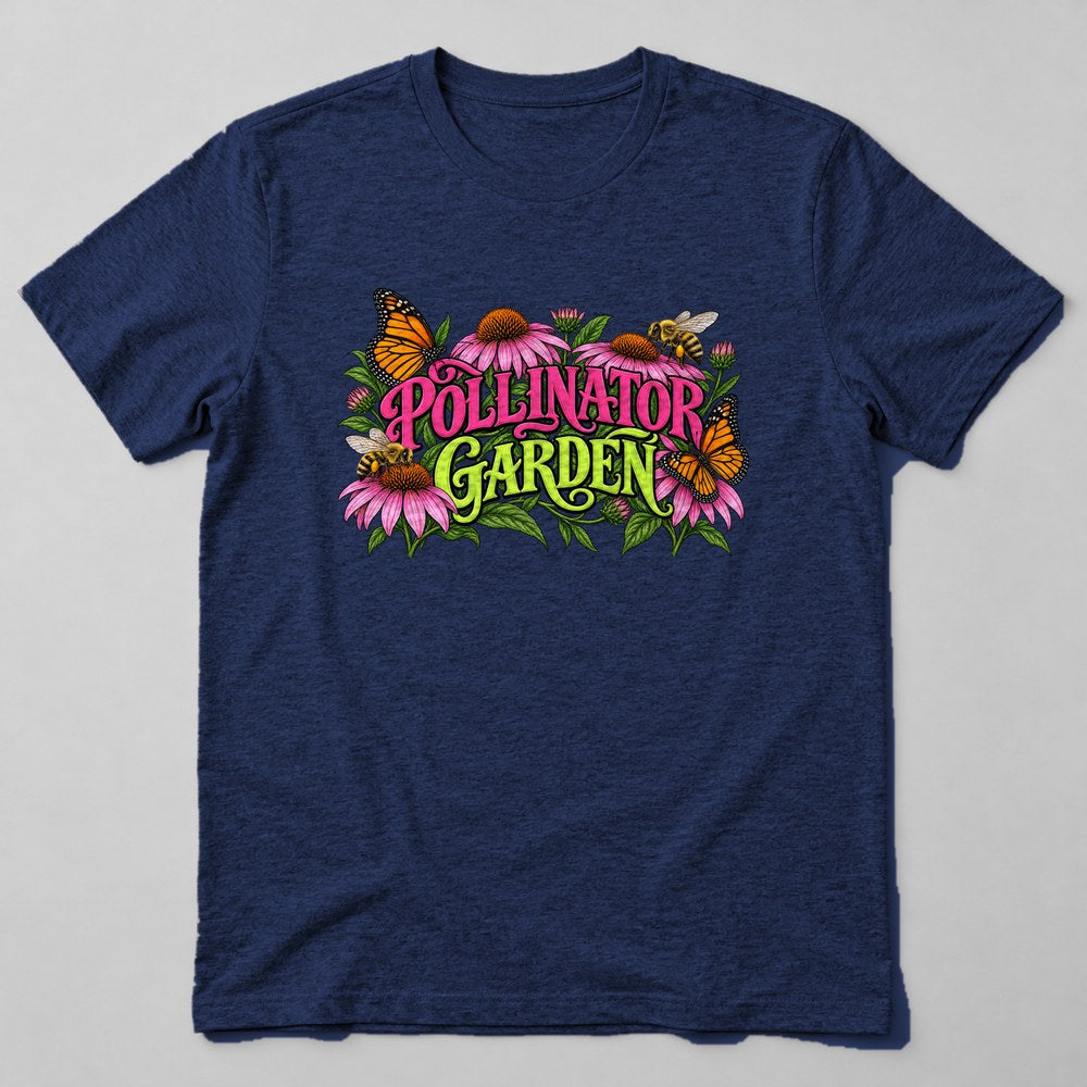 Pollinator Garden T-Shirt in Navy