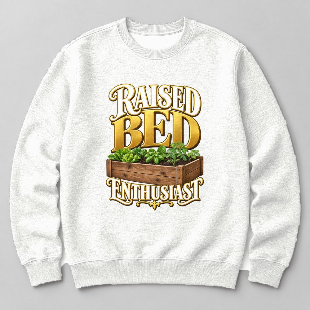 Raised Bed Enthusiast Sweatshirt in White