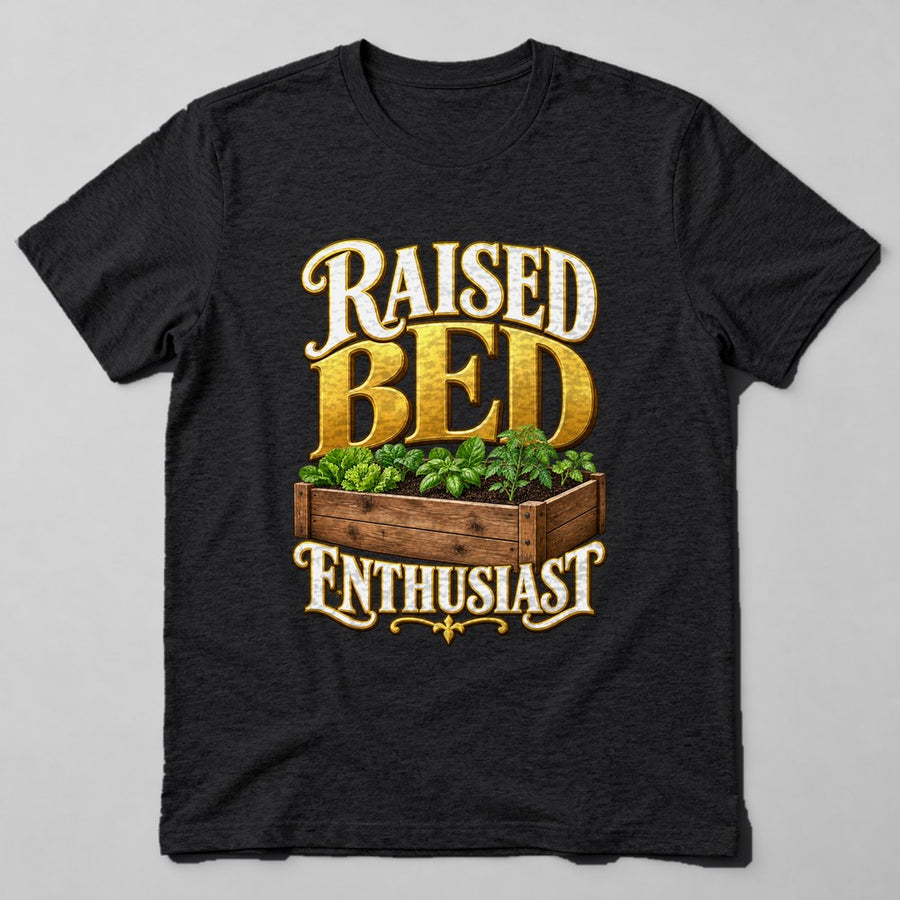 Raised Bed Enthusiast T-Shirt in Black