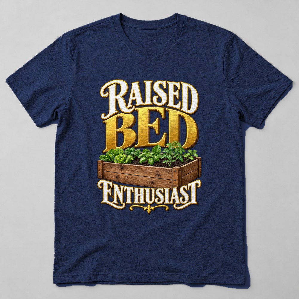 Raised Bed Enthusiast T-Shirt in Navy