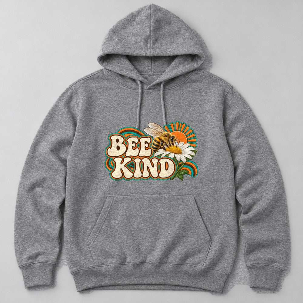 Bee Kind Hoodie in Heather Grey