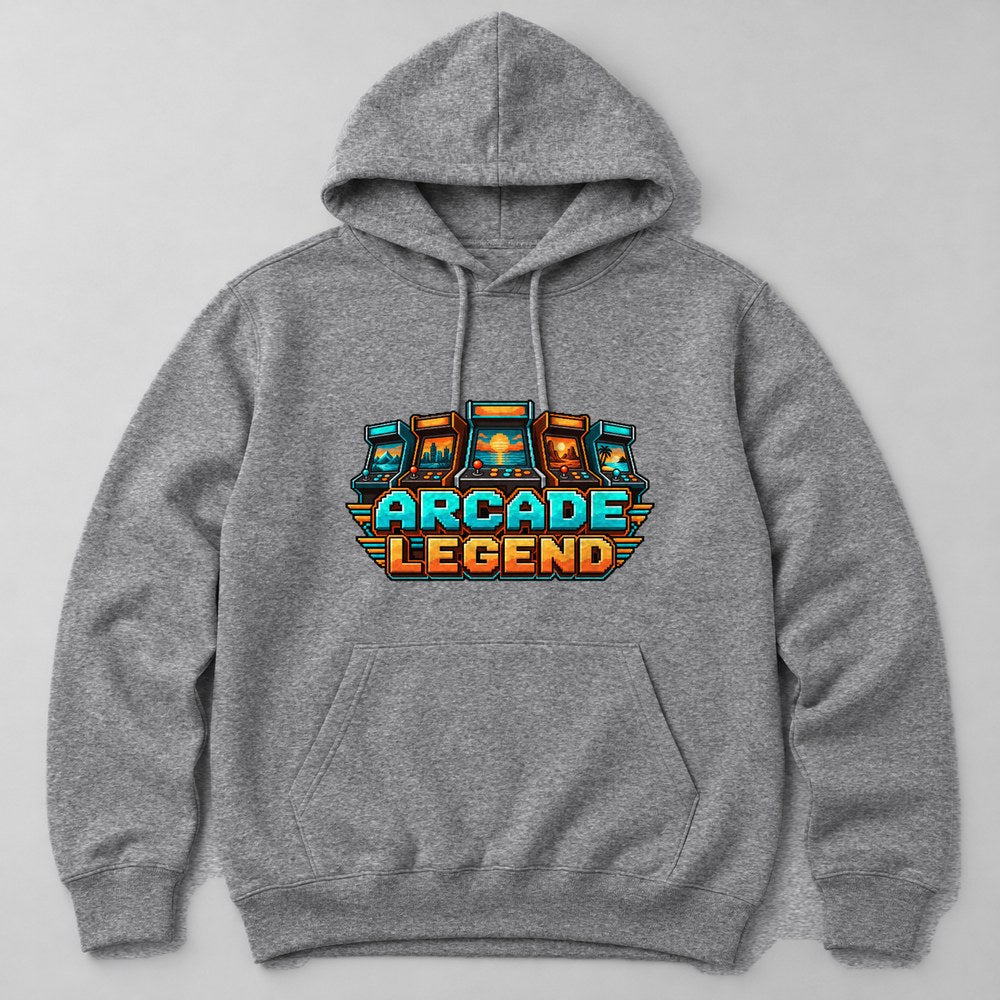Arcade Legend Hoodie in Heather Grey