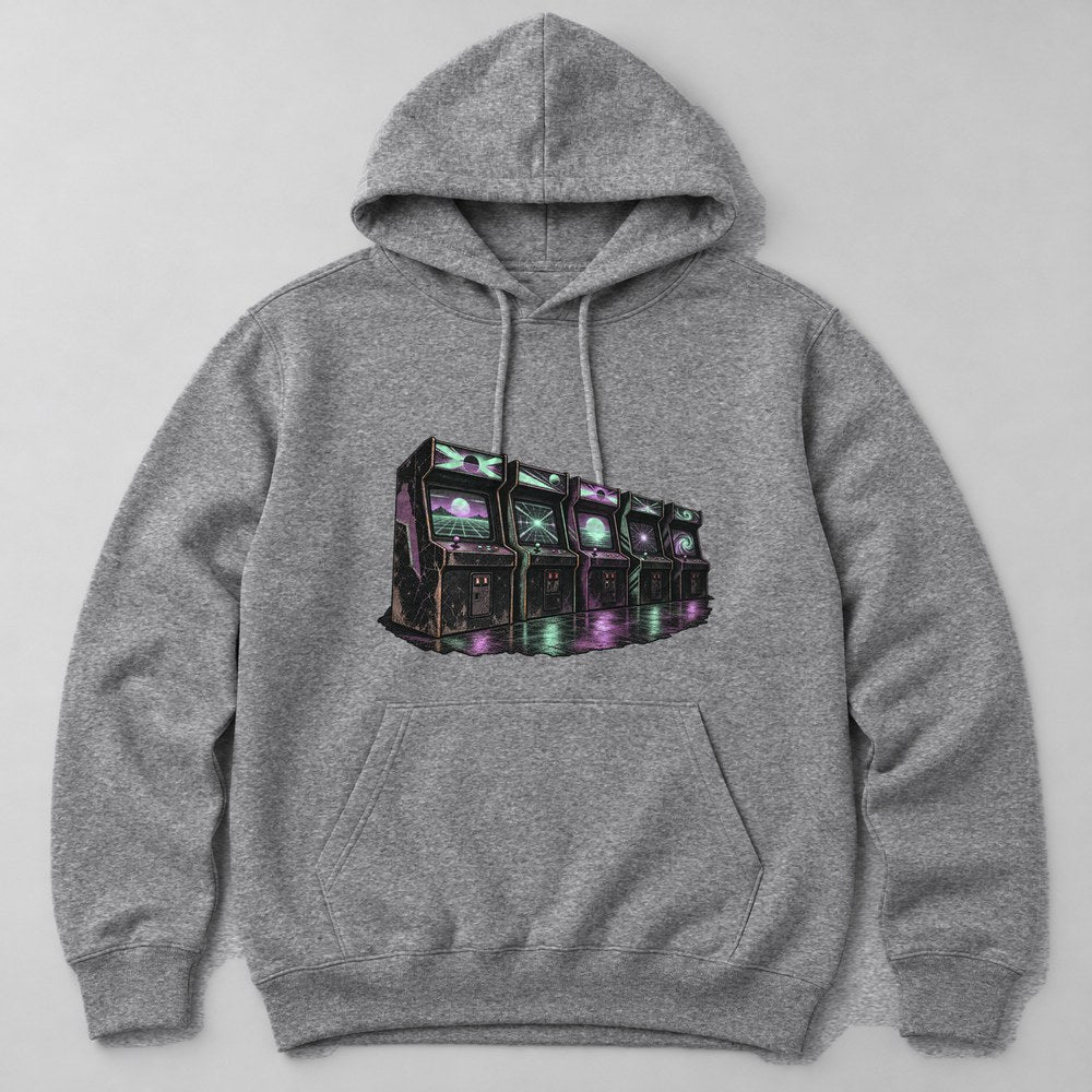 Arcade Cabinets Hoodie in Heather Grey