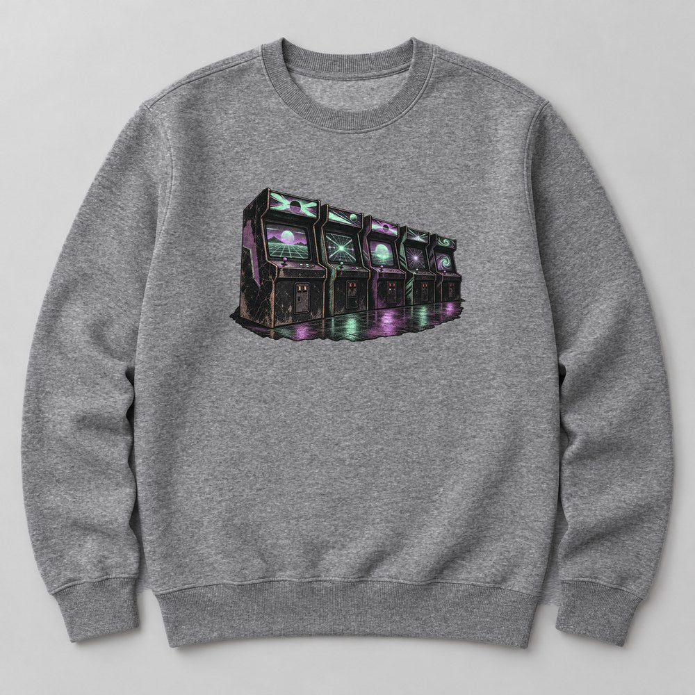 Arcade Cabinets Sweatshirt in Heather Grey