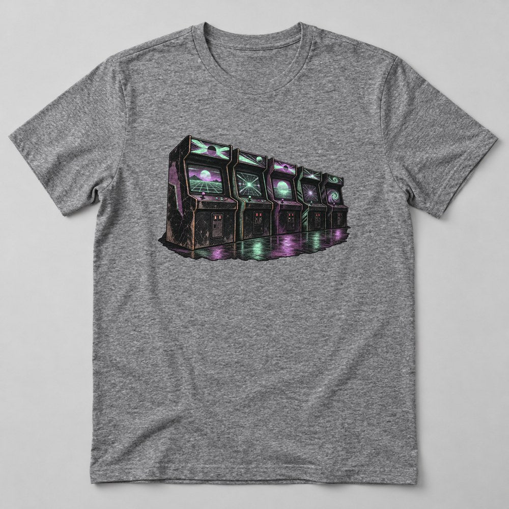 Arcade Cabinets T-Shirt in Heather Grey