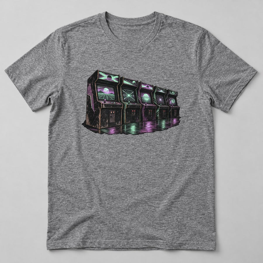 Arcade Cabinets T-Shirt in Heather Grey