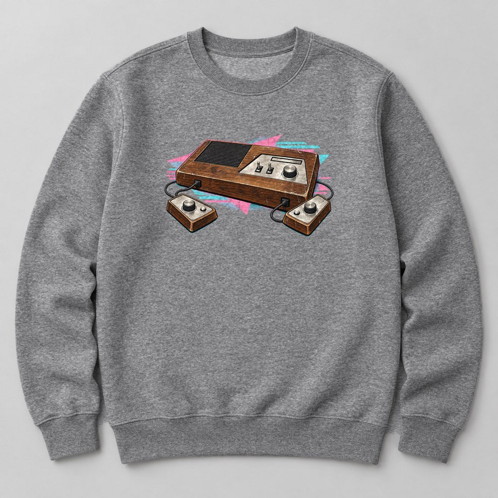 Retro Console Sweatshirt in Heather Grey