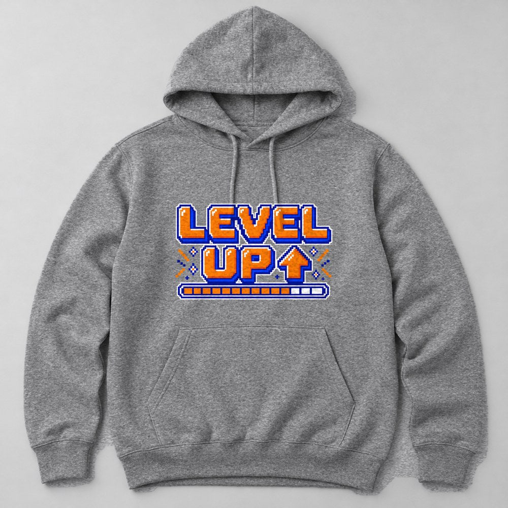 Level Up Hoodie in Heather Grey