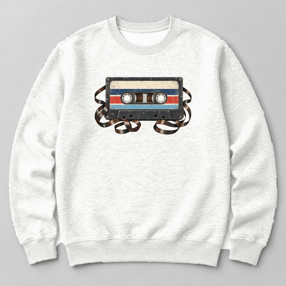 Cassette Tape Sweatshirt in White